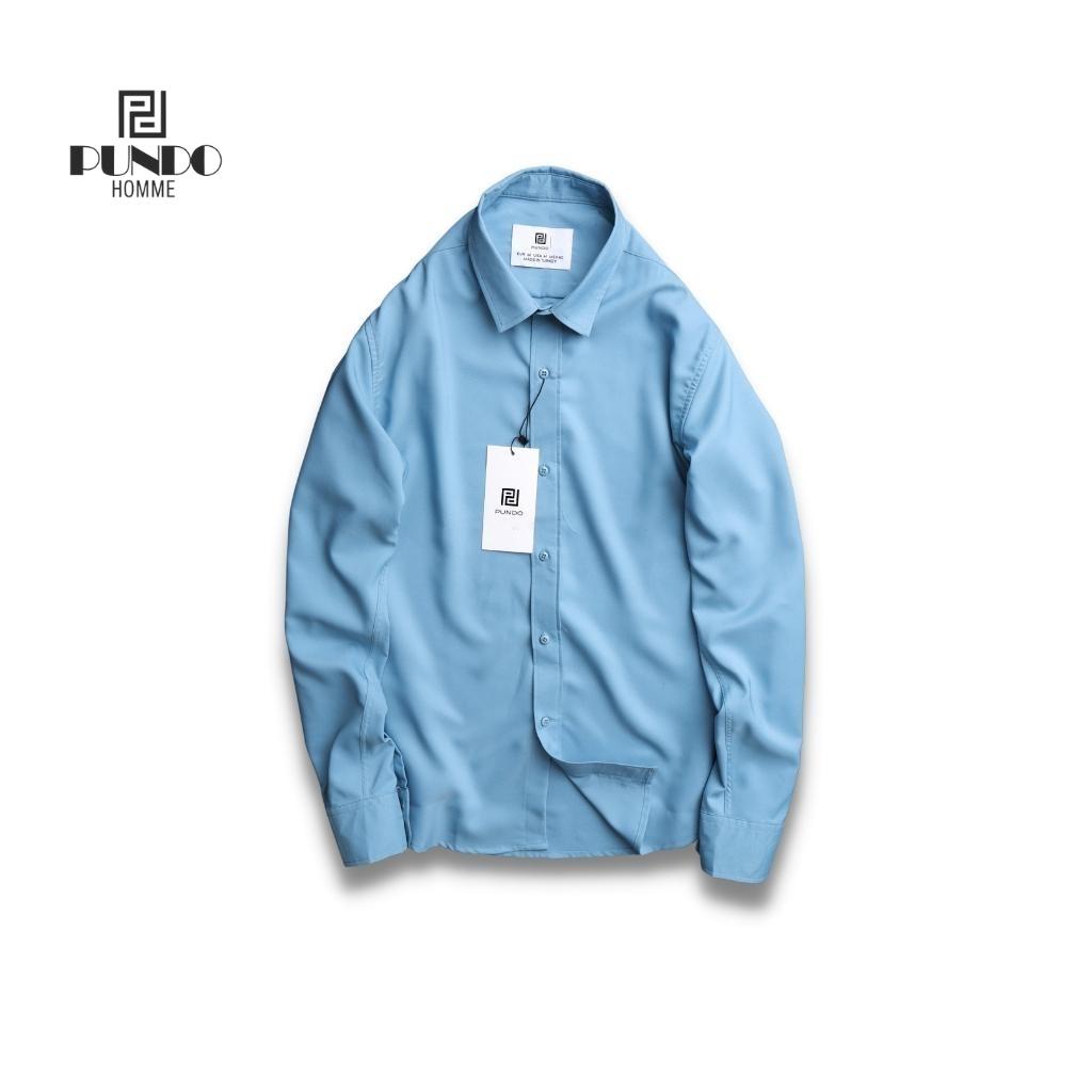 Áo sơ mi nam dài tay chất cotton lụa chống nhăn thấm hút bảng màu basic dễ phối Pundohomme ASMPD03