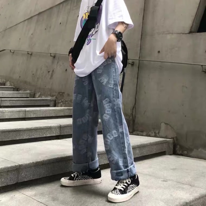 Quần jeans unisex ulzzang phong cách Hàn Quốc