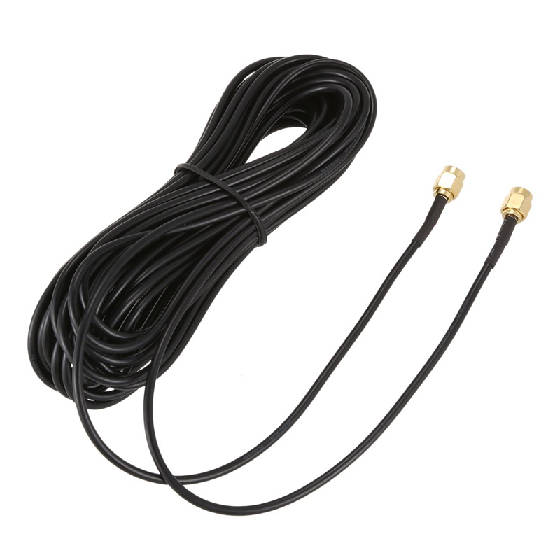10m Dây Cáp SMA Đầu Đực Sang SMA Đầu Đực M-M Đầu Nối RF Đồng Trục RG174 Màu Vàng