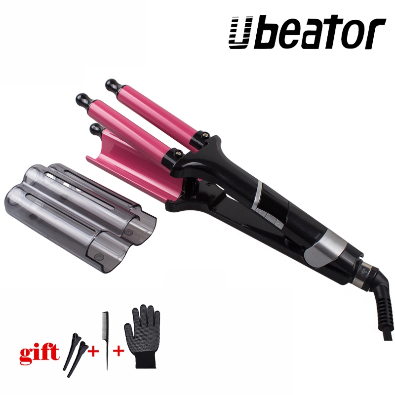 Ubeator Salon Hair Curler Wave Maker Ceramic Triple Barrel Electric Curling Waver
