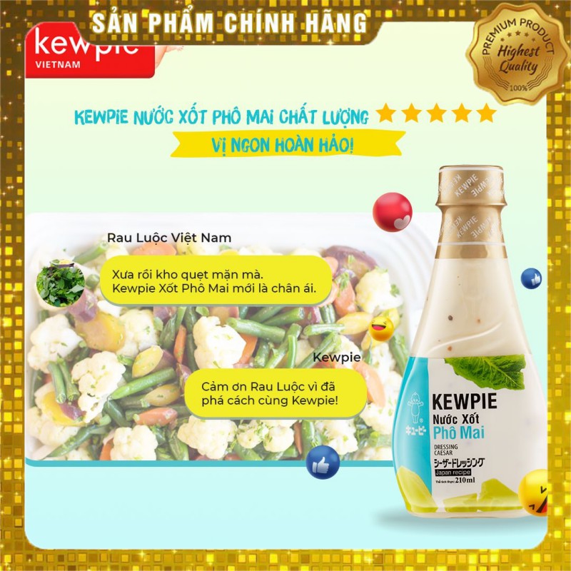 Xốt Salad Phô Mai Caesar Kewpie 210ml - Kewpie Dressing Caesar