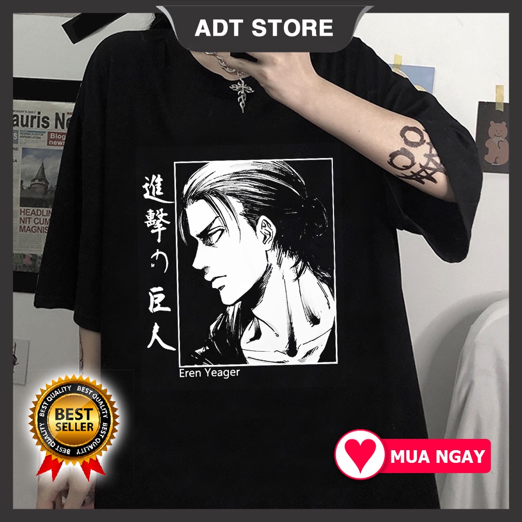 SALE 🔥 Áo thun Eren Yaeger Attack on Titan Unisex mẫu mới cực chât chất