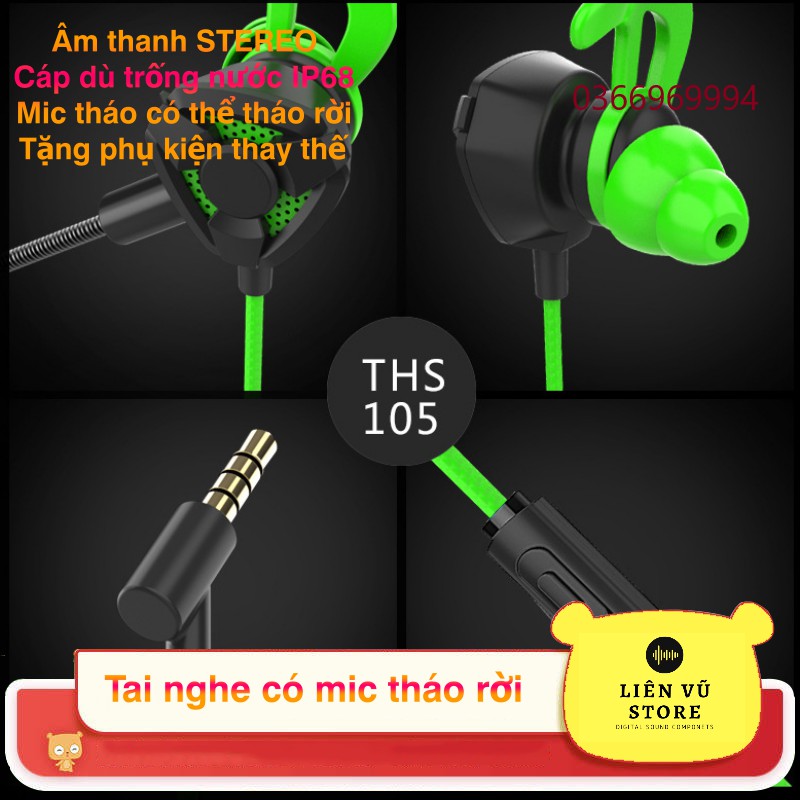 Tai nghe Gaming G6 có Mic lọc âm chuyên Game Mobile, PC PUBG/ROS/FreeFire