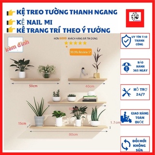 *SIÊU RẺ* Thanh ngang treo tường đa năng, kệ gắn tường giấu chân [tùy chon kích thước và mầu sắc] (GIÁ XƯỞNG) ZENKOTA