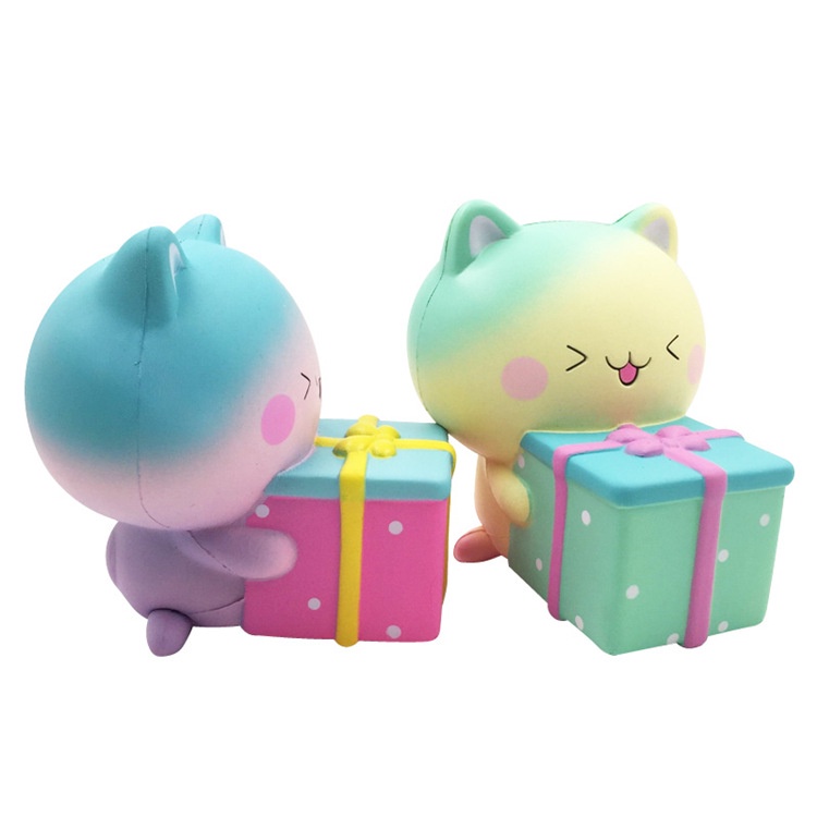 Squishy Lớn JUMBO Hình gấu ôm hộp quà Đồ Chơi Xốp Giảm Stress Hình mềm mịn dễ Thương đàn hồi Cho Bé