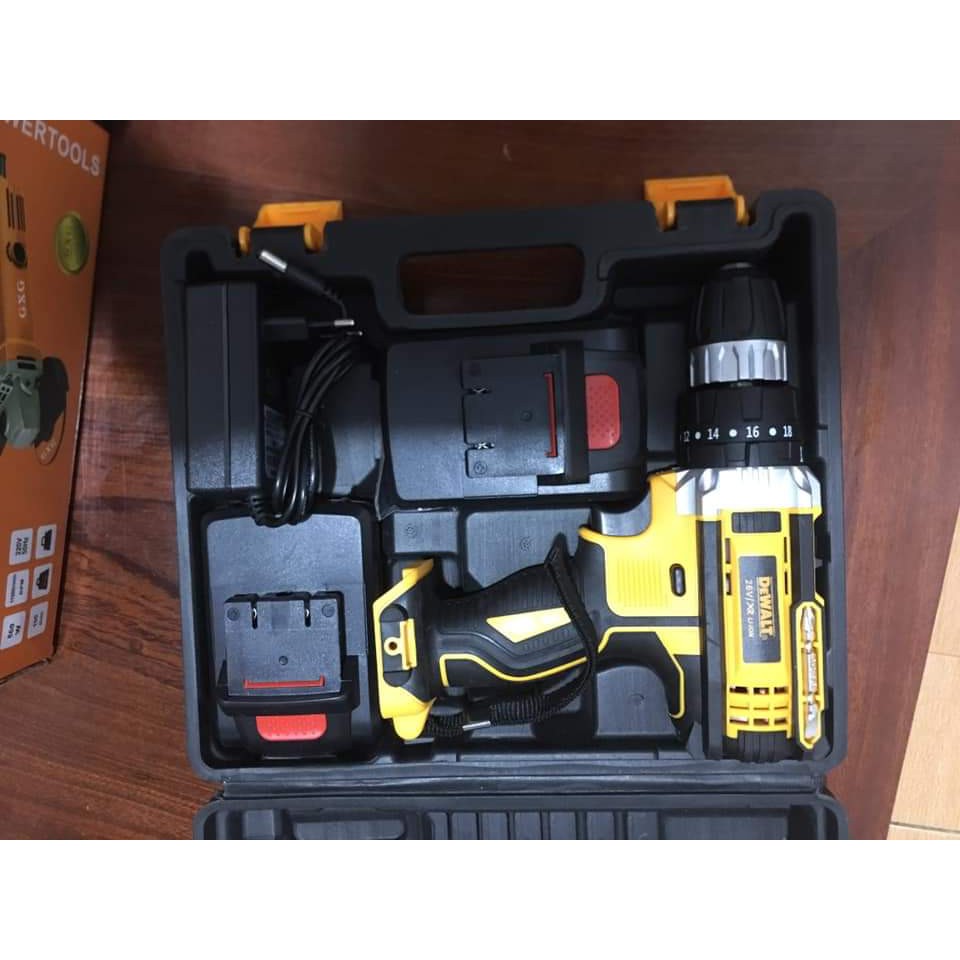 Máy Khoan Pin-Máy Vặn Vít DEWALT 26V Có Búa-Pin Chuẩn 5 Cell-Bảo Hành 12 Tháng