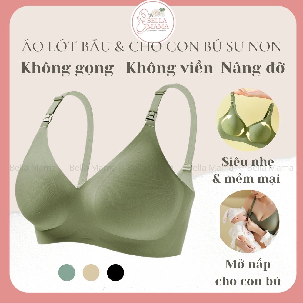 Áo Lót Bầu Áo Ngực Cho Con Bú Chất Su Không Gọng Không Viền Mỏng Mềm Nhẹ Thấm Hút Rất Tốt -TM03