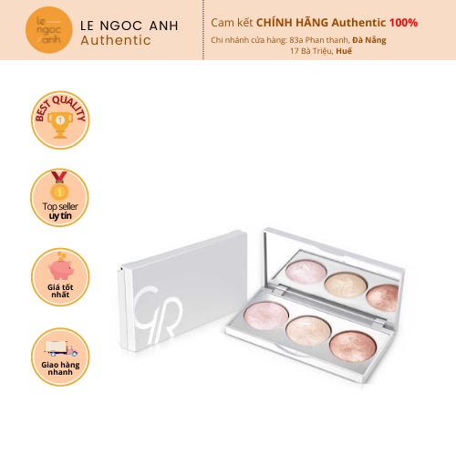 Bảng bắt sáng Golden Rose Strobing Highlighter Baked Trio Palette High Impact Glow