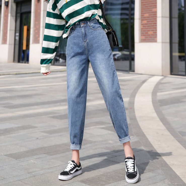 Quần Jean Baggy nữ cạp chun sau lưng thời trang cá tính - Hàng cao cấp | BigBuy360 - bigbuy360.vn