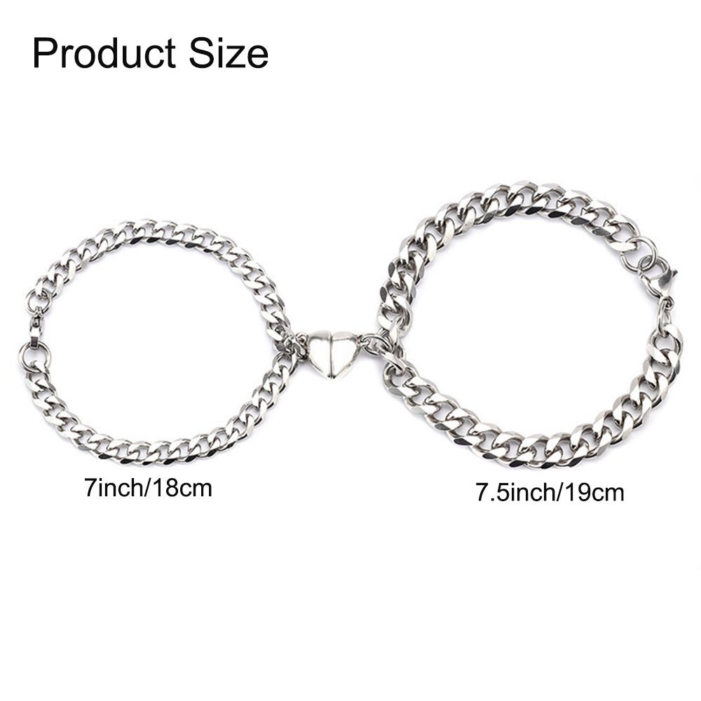 Bộ 2 cái vòng tay hút nam châm hình trái tim cho cặp đôi