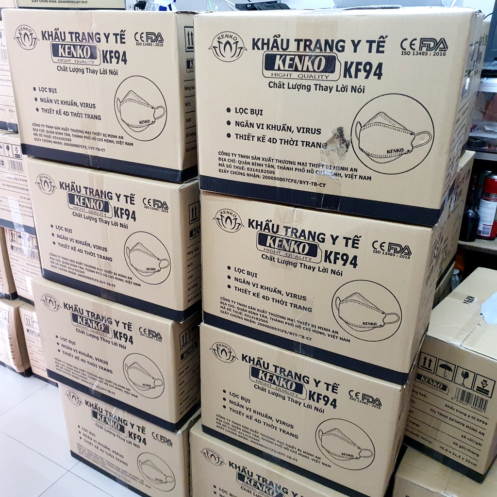 Combo 10 cái khẩu trang 4D KF94 Kenko Luxury