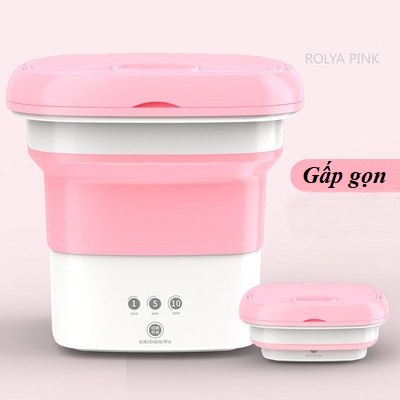 Máy giặt Mini gấp gọn di động, vắt khô, khử khuẩn bằng công nghệ Blue Ag CÓ VAN XẢ NƯỚC -L2029