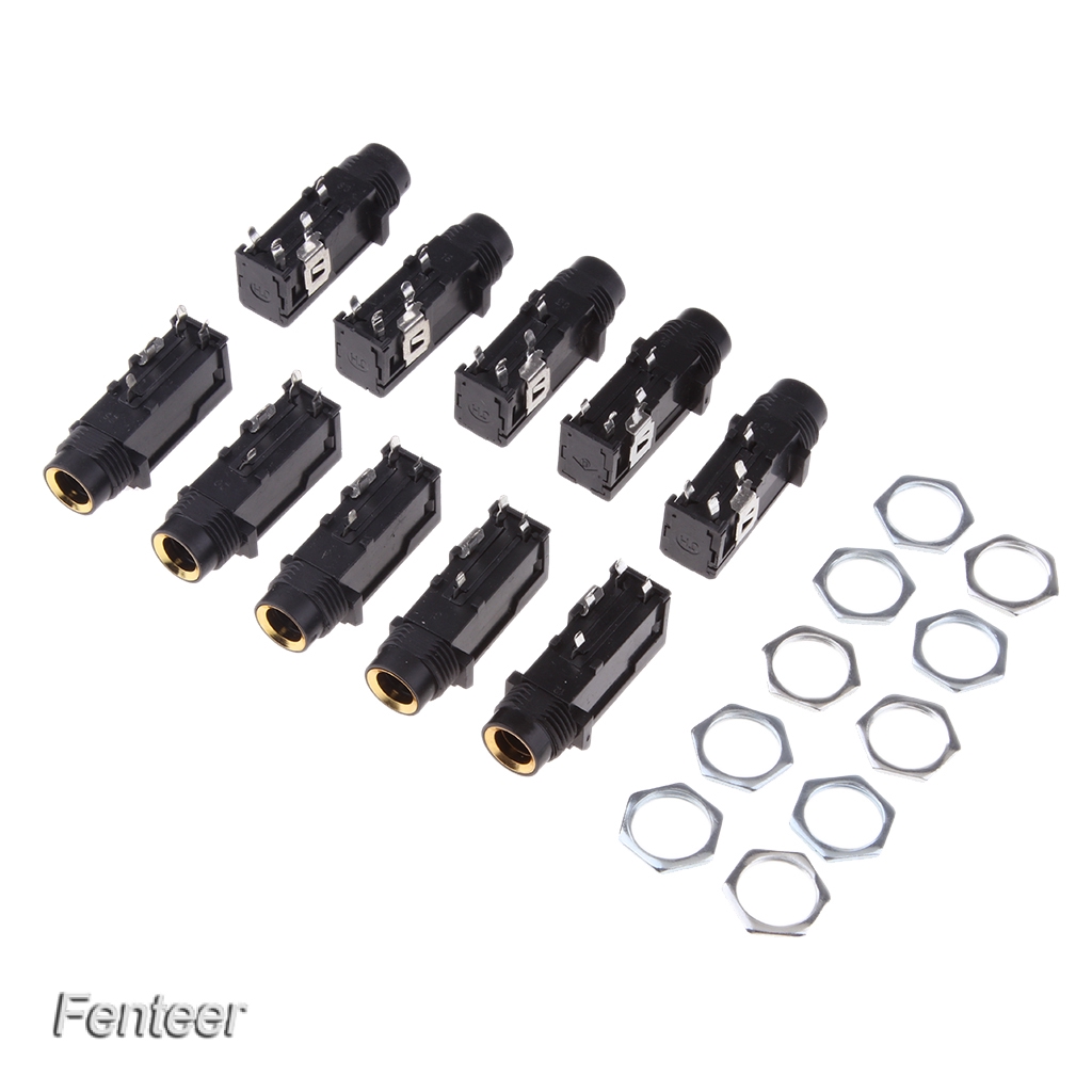 Set 10 Đầu Cắm Micro Âm Thanh 6.35mm / 6.35 Chuyên Dụng