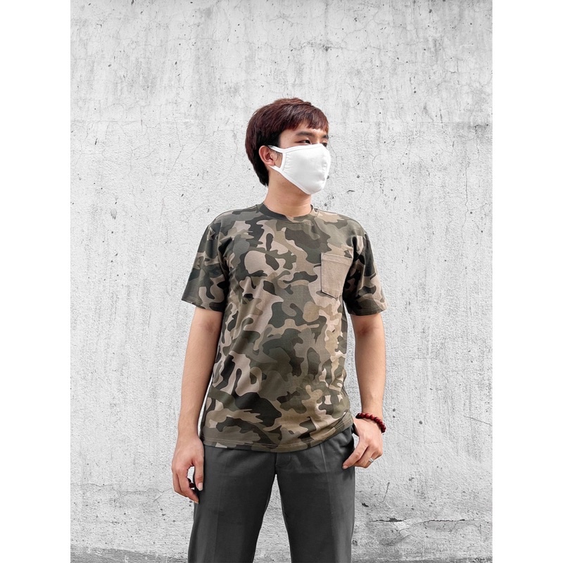 Áo thun cotton co giãn 4 chiều mẫu sọc và mẫu rằn ri DOKESI -  Stripy Stripe T-shirt & Camo T-shirt