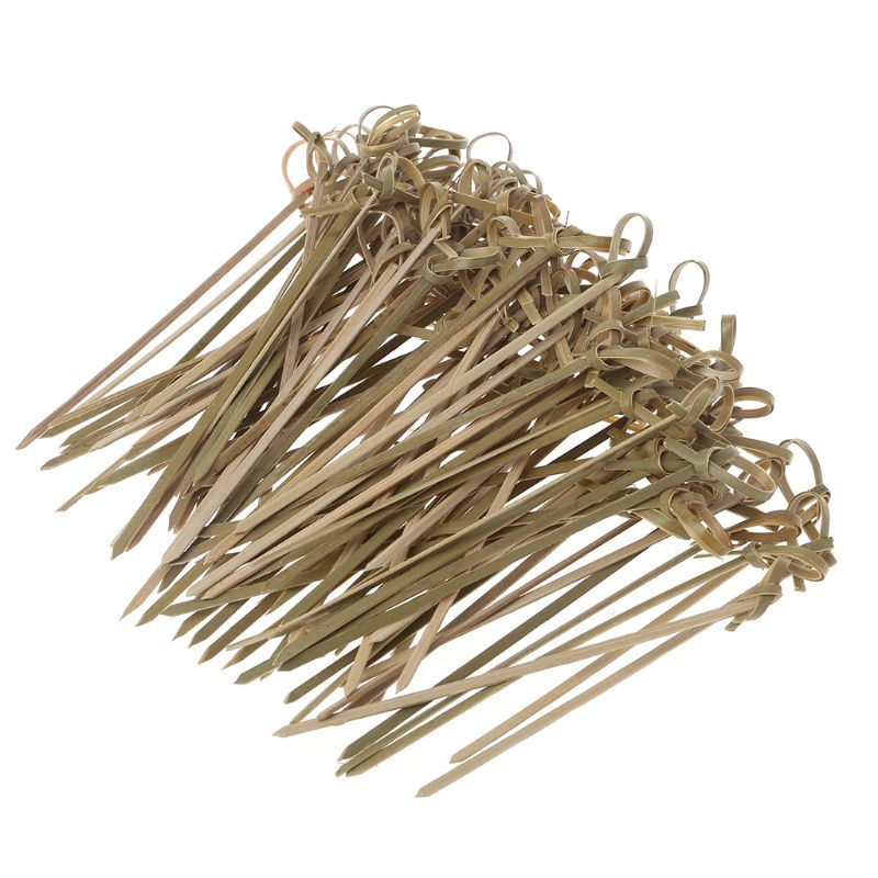 Set 100 Xiên Tre Thắt Nút Dùng Một Lần Trang Trí Đa Ứng Dụng