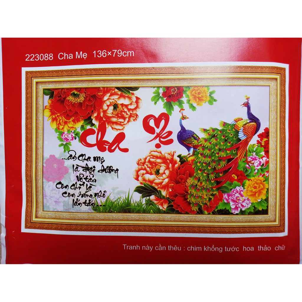 tranh thêu cha mẹ 223088