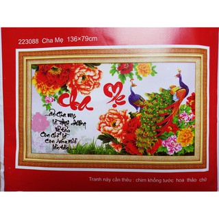 tranh thêu cha mẹ 223088
