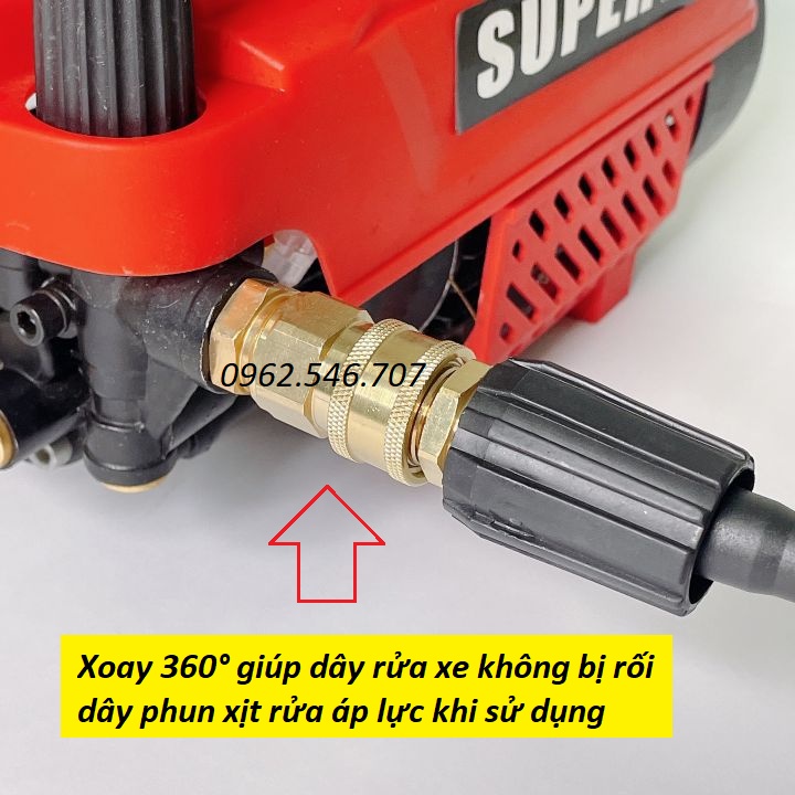 Khớp nối nhanh, Khớp nhanh máy rửa xe ren 22mm, Chống xoắn dây rửa xe
