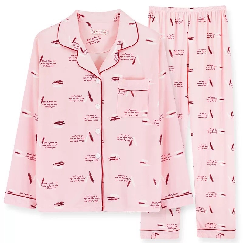 [Sẵn] Bộ Pyjama dài tay lookbook Hàng Quảng châu cực xinh