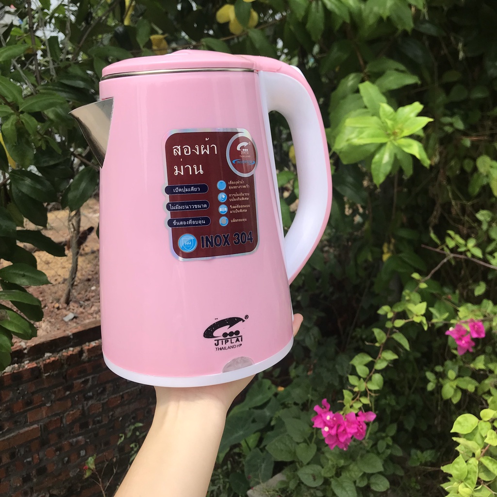 [HÀNG LOẠI 1] Ấm Siêu Tốc Thái Lan 2 Lớp Đun Sôi Siêu Nhanh Công Suất 1500W  / Màu Ngẫu Nhiên