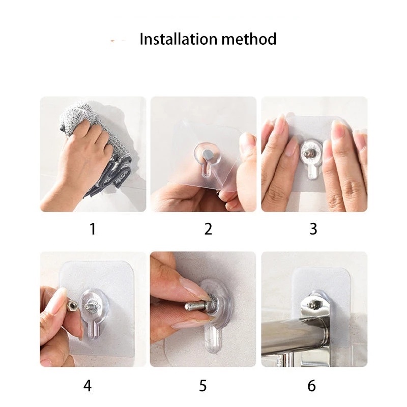 Giá Đỡ Chìa Khóa Dán Tường Trong Suốt Siêu Bền Đa Năng Tiện Dụng