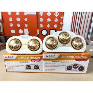 ĐÈN SƯỞI NHÀ TẮM 2 BÓNG ASIA CAO CẤP[ HÀNG CHÍNH HÃNG]