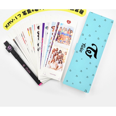 Combo Hộp đựng bút + 30 Card ảnh Kpop