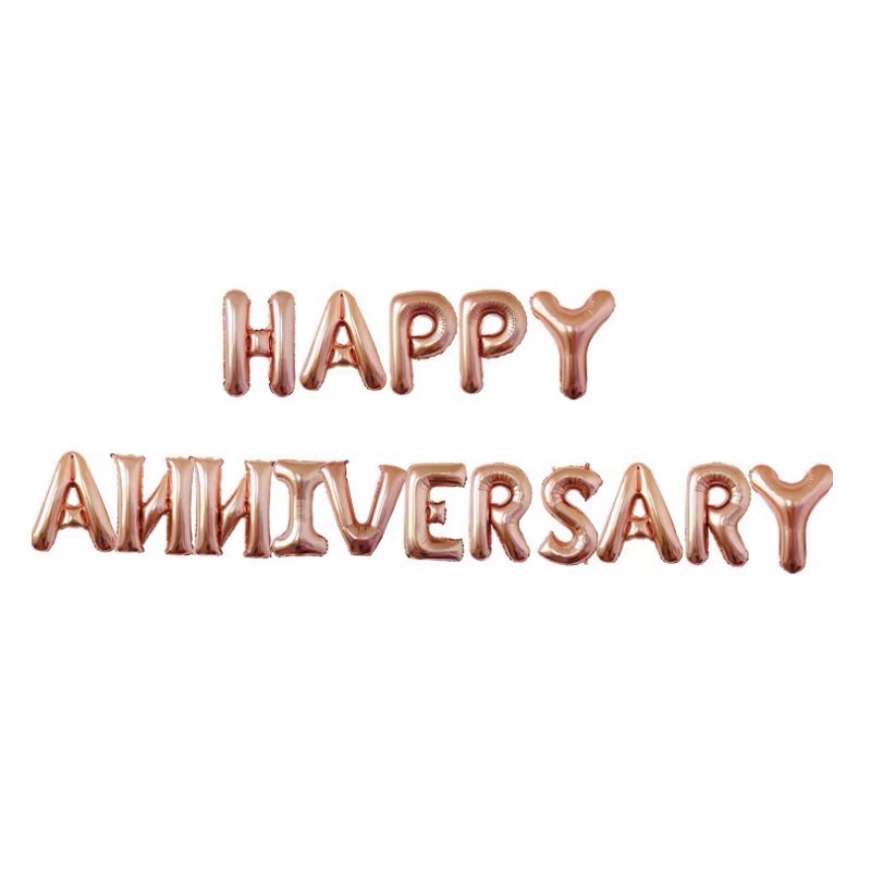 Bóng chữ happy anniversary size 16 inch