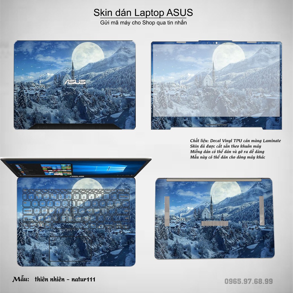 Skin dán Laptop Asus in hình thiên nhiên nhiều mẫu 6 (inbox mã máy cho Shop)