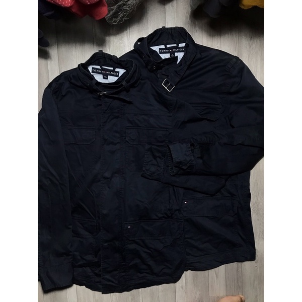 Áo khoác đôi nam nữ hiệu Tommy Hilfiger màu xanh đen size S,M 2hand