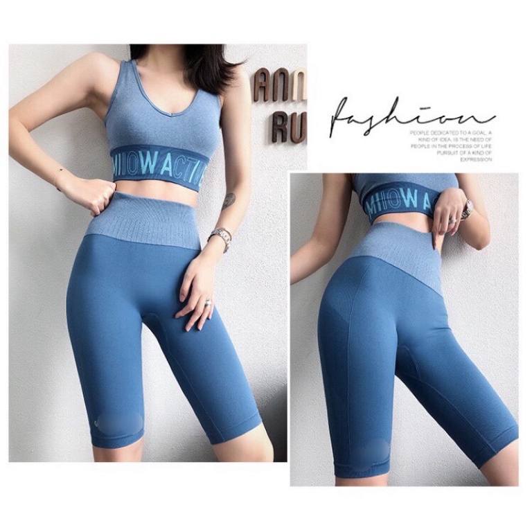 Quần tập ngố cao cấp Gym nữ cạp lưng cao, co giãn 4 chiều,dùng tập Yoga, Gym, Zumba, Aerobic Just KK năng động cá tính n