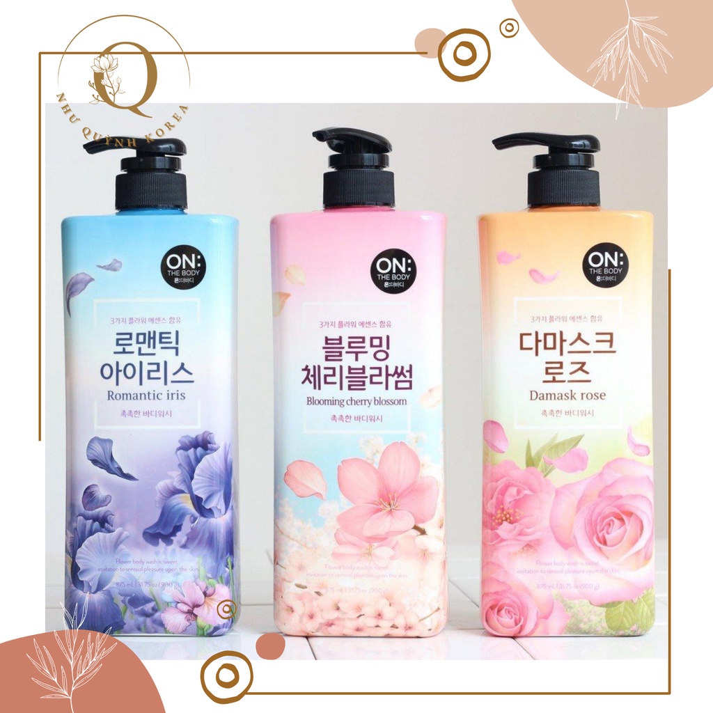 Sữa tắm nước hoa dưỡng ẩm ON The Body Hàn Quốc 9 màu 900ml - SĂN SALE