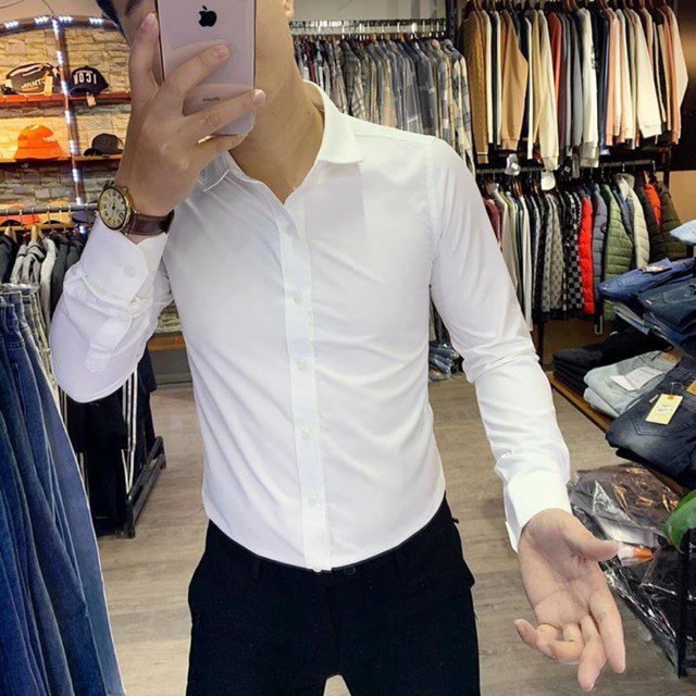 Áo sơ mi nam đủ màu trắng, xanh than, xanh sáng, đỏ,tím, sale 70% | BigBuy360 - bigbuy360.vn