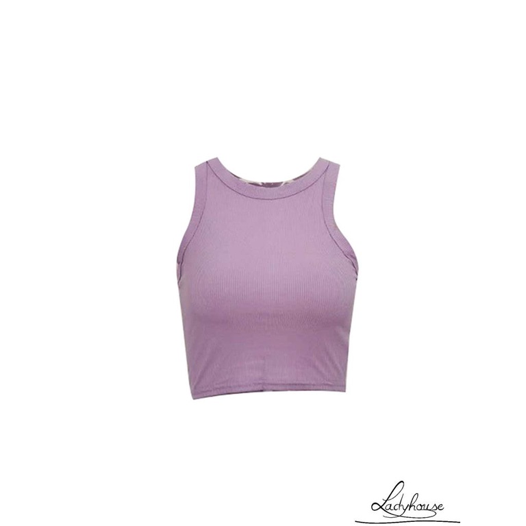 Áo Crop Top Không Tay Màu Trơn Thời Trang Dành Cho Nữ