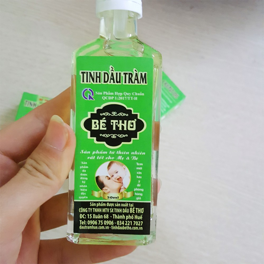 Tinh dầu tràm chính hãng Bé Thơ nguyên liệu 100% tự nhiên an toàn 50 ml