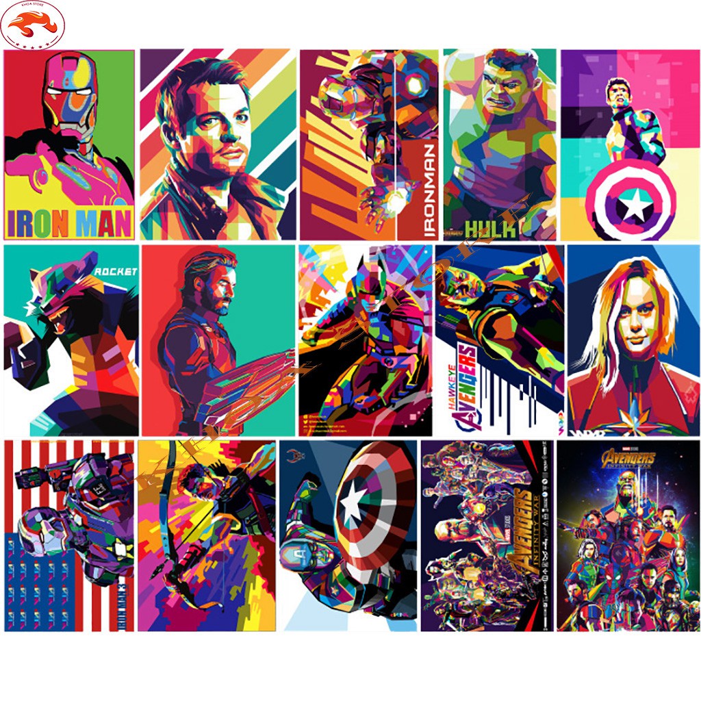 Sticker graffiti siêu anh hùng Marvel hot nhất chống nước hình dán xe vali laptop mũ bảo hiểm bàn học nhạc cụ ván trượt