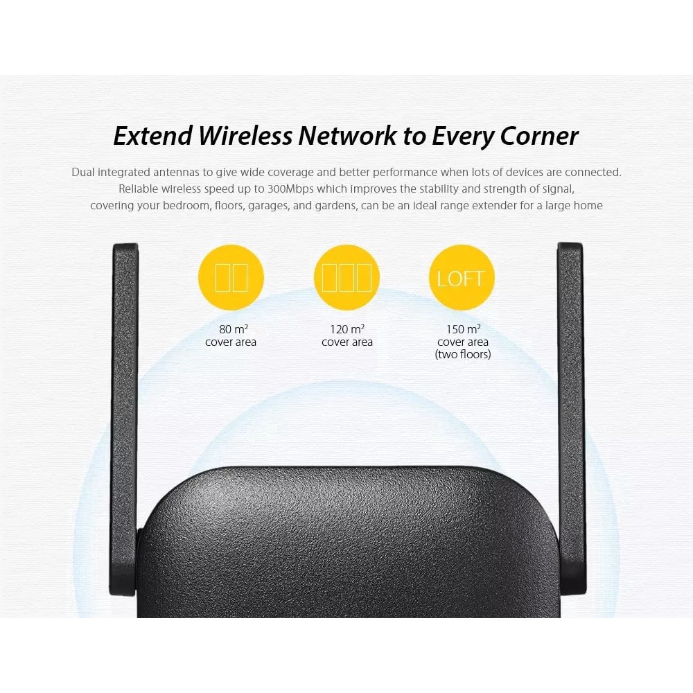 Thiết bị kích sóng Wifi Xiaomi PRO băng thông 300 Mbps 2.4G | BigBuy360 - bigbuy360.vn
