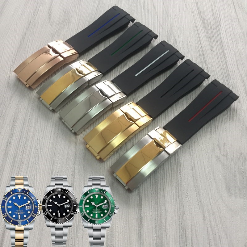 Ban Nhạc Hình Đường Kẻ◆Dây Đồng Hồ Đa Năng 21mm ROLEX