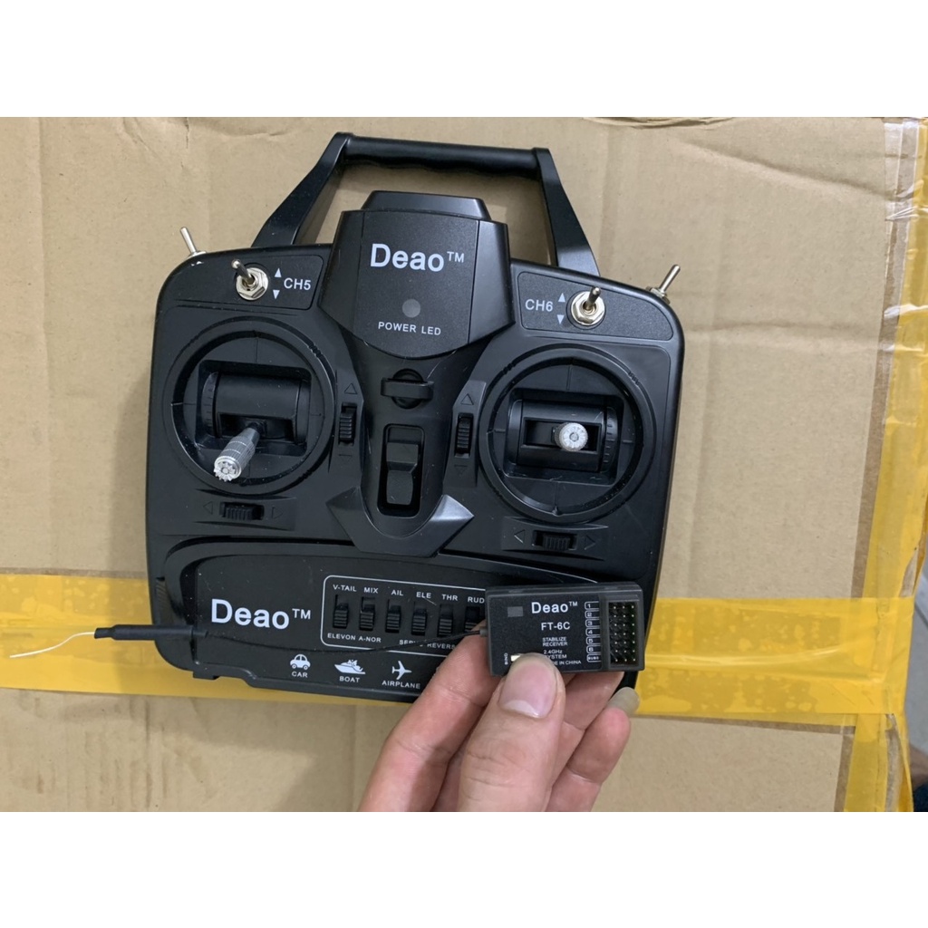 Bộ điều khiển MC6C + rx MC7RB , bộ điều khiển F6C + rx FT6C - có video hướng dẫn