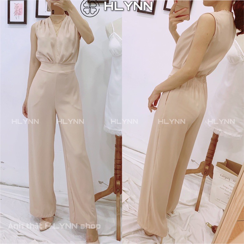 jumpsuit sát nách cổ v sang chảnh m80