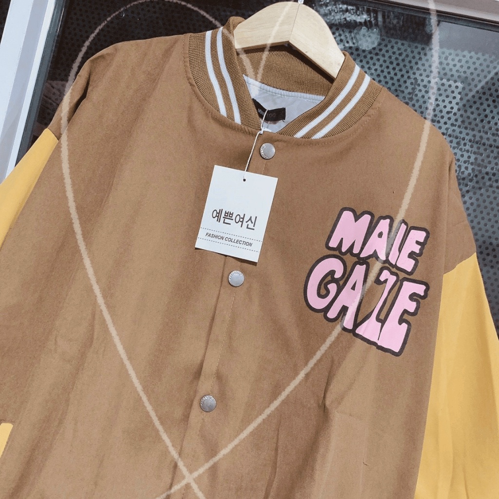 ÁO KHOÁC  BOMBER NAM NỮ PHỐI HAI MÀU ẢNH THẬT Y HÌNH THỜI TRANG VALENTINA