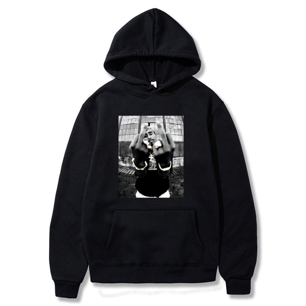 Áo Hoodie Màu Hồng Phong Cách Harajuku 2Pac Cho Nam Nữ