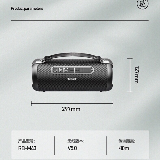 Loa Bluetooth remax RB-M43 hỗ trợ USB thẻ nhớ TF cổng AUX chính hãng