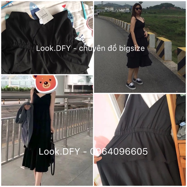 (Order-ảnh thật) có bigsize Đầm maxi 2 dây dáng xoè dài nhiều tầng 2019