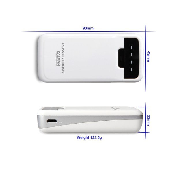 Pin sạc dự phòng Zalman 5600mAh - 90% Efficiency - Premium Power Bank