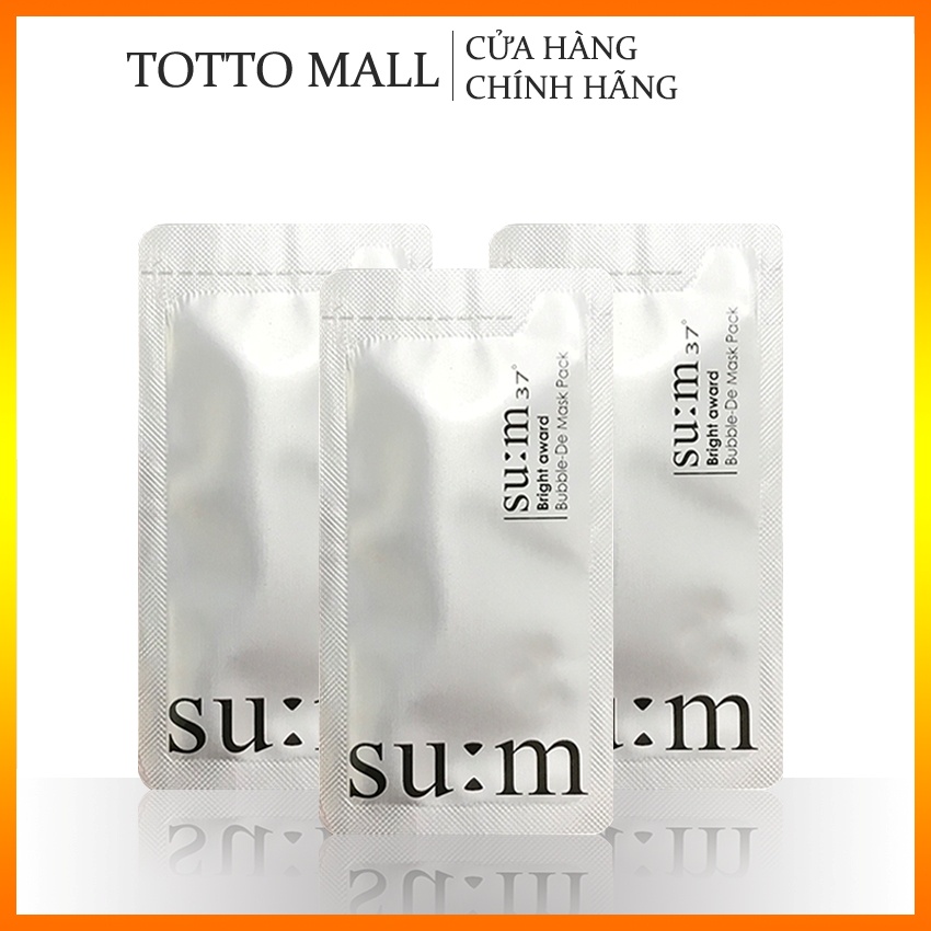 Mặt nạ sủi bọt Sum 4.5ml/gói  - Mặt nạ thải độc Sum 37 - Mặt nạ thải độc Su:m37 mặt nạ sủi bọt trắng đen Sum - Mặt nạ sủ