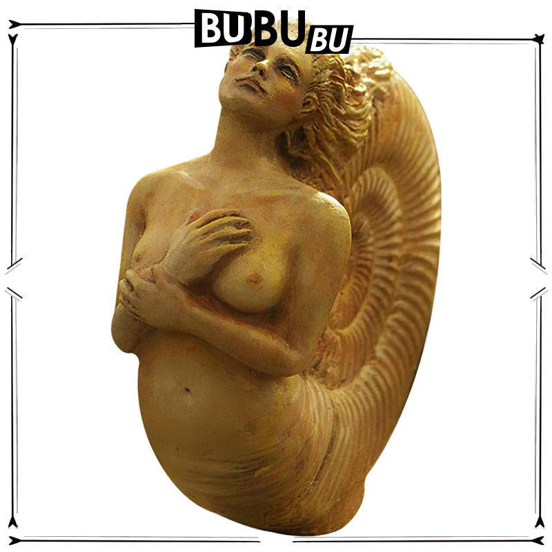 [ROOBON]Pack of 2 Resin Woman Spirit Statue Decorative Sculpture Decor Figurines