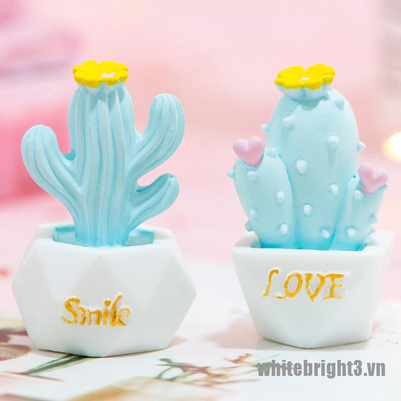 1 Cây Xương Rồng Mini Bằng Nhựa Resin Dễ Thương 10 Cái