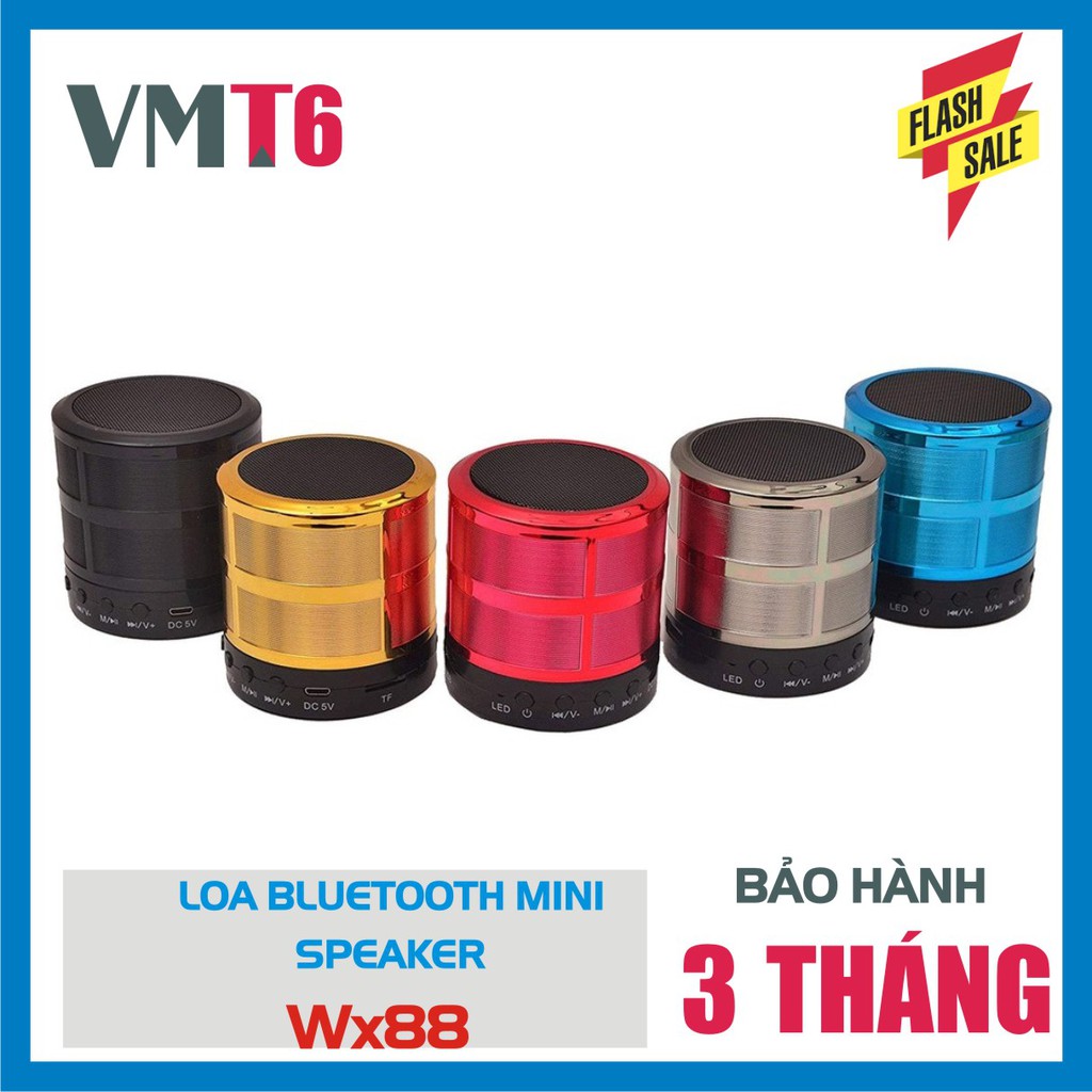 Loa bluetooth mini WX88 – VỎ KIM LOẠI (Hàng nhập khẩu)