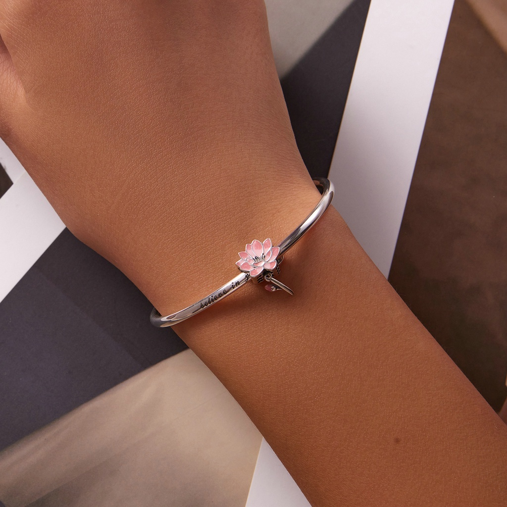 BAMOER Hạt Charm BạC 925 Hình Hoa Hướng Dương Nhiều Màu Sắc
